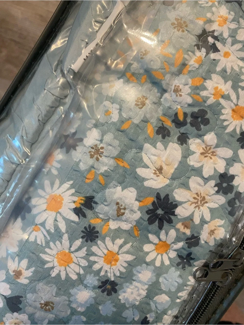 Madison Park 4-Pc. Aqua Floral Quilt Set King/California King